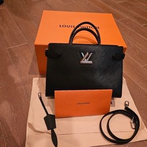 Authentic Louis Vuitton bag, all black tote